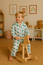 Load image into Gallery viewer, Turtles and flowers kids pajamas