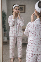 Load image into Gallery viewer, Red fish&bubbles kids and teen pajamas