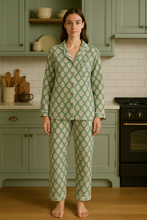 Load image into Gallery viewer, Sage leaves pajamas