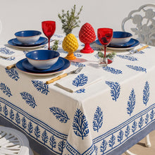 Load image into Gallery viewer, Blue corals tablecloth