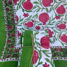 Load image into Gallery viewer, Pomegranates tablecloth and placemats