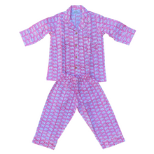 Load image into Gallery viewer, Pink elephants kid's pajamas and dress