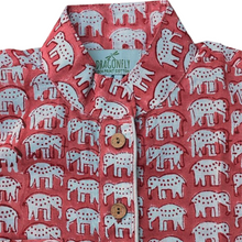 Carica l'immagine nel visualizzatore di Gallery, Pigiama e scamiciato bambini Elefanti Rosso