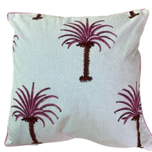Load image into Gallery viewer, Pink Palm Trees decorative/bed cushion cover