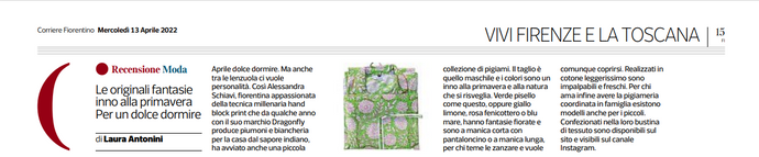 Corriere Fiorentino, 13 April 2022 