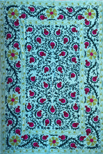 Carica l&#39;immagine nel visualizzatore di Gallery, Telo decorativo Suzani multicolor singolo
