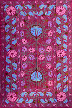 Carica l&#39;immagine nel visualizzatore di Gallery, Telo decorativo Suzani multicolor singolo

