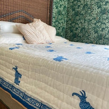 Load image into Gallery viewer, Blue Elephants quilt
