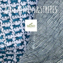 Load image into Gallery viewer, Blue Kittens &amp; Stripes quilt
