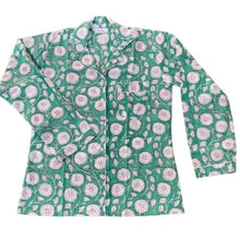 Load image into Gallery viewer, Green Daisy pajamas
