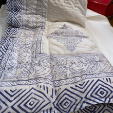Load image into Gallery viewer, Blue Matrix quilt
