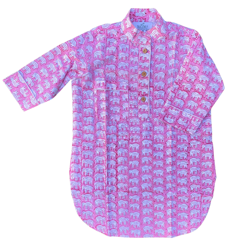 Pigiama e scamiciato bambini Elefanti Rosa