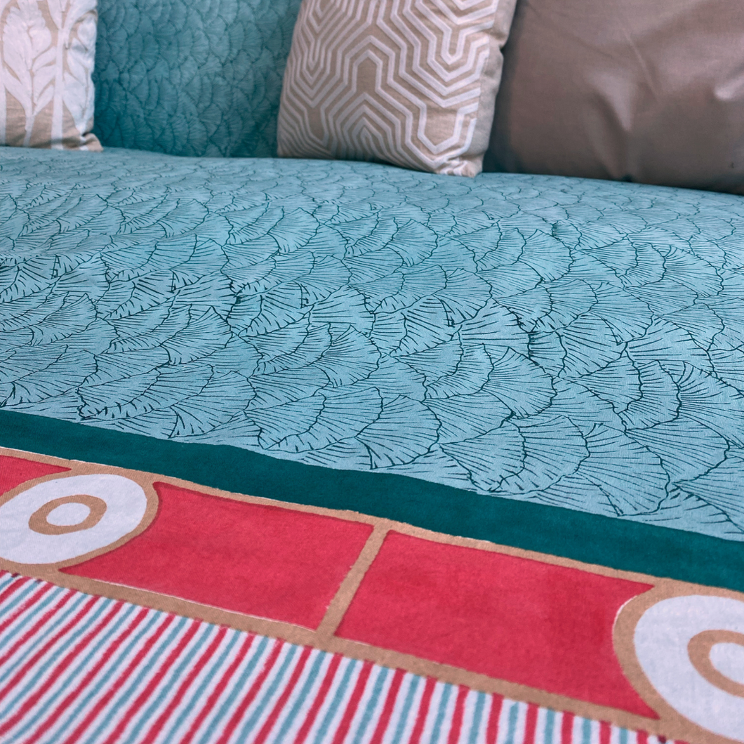 Telo decorativo cotone Pompeian Ginkgo