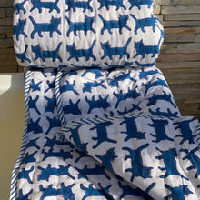 Load image into Gallery viewer, Blue Kittens &amp; Stripes quilt
