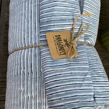 Load image into Gallery viewer, Blue Kittens &amp; Stripes quilt
