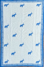Load image into Gallery viewer, Blue Elephants quilt
